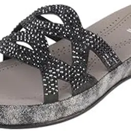 mochi Women Embellished Wedge Heel Fashion Sandal image 1