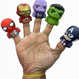 Pinnacle Kids Superhero Finger Puppets Set, 5 Pieces-image-40
