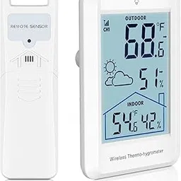 KeeKit Wireless Weather Station, Indoor Outdoor Thermometer Hygrometer, Digital Weather Thermometer with 330ft Range Remote Sensor and Backlight Display for Home, Flower Room-picture-16