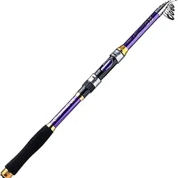 Sougayilang Fishing Rod Telescopic Fishing Rod Portable, Carbon Fiber Comfortable Handle, Travel Fishing Pole for Bass Trout Fishing-Purple-3.3M-picture-14