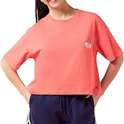 Short Sleeve Crew Neck Crop Length Slip on Square T-Shirt for Women - Back Print, Oversized Fit Soft Cotton French Terry - Graphic E3G5-image-8