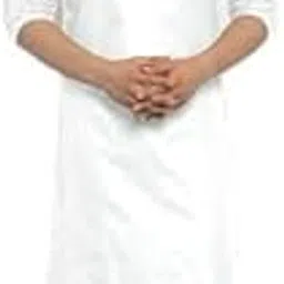 Men Solid Cotton Blend Straight Kurta (White) (Only Kurta)-picture-44