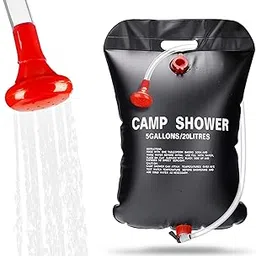 Glowick 6 Gallons Solar Camping Shower Bag 25L Solar Heating Bag for Hot Water | On-Off Switchable Shower Head and Low to High Water Flow-image-64