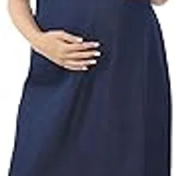 Women's Denim Maternity Dress/Pregnancy Dress/Easy Breast Feeding Dress/Western Dress with Zippers for Nursing Pre and Post-Pregnancy.-image-6