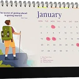 AccuPrints 2025 Positive Mindset Motivational Desk Calendar for Office Home Desk Oragnizer | Spring Palette, Size 20.5 x 16 cm-picture-16