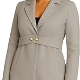 hanaby Winter Casual Formal Wear Long Sleeve Thigh Length Tweed Solid Long Coat With Belt For Women (H-1167)-picture-42