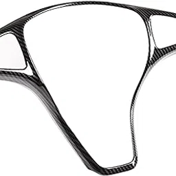 MERISHOPP Car Steering Wheel Cover Trim Fits Compatible with Mercedes A B C E Cla CLS Gla Glk Carbon Fiber Pattern-image-11