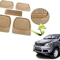 Kozdiko Heavy Duty Beige Color 3G Beige Rubber Mats Set of 5 Pcs for Maruti Alto-image-49