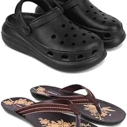 Premium Comfortable Regular Wear Clogs for Women with Stylish Flats Fashion Slippers for Women's & Girls Combo-O23-O21-6 Brown(COMBO(2)-O23-O21-6_BZ)-EURO-37-picture-37