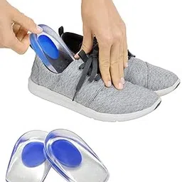 Silicone Gel Heel Cups Silicon Heel Pad for Heel Ankle Pain Protector Insole Cups for Swelling, Pain Relief, Foot Care Support Cushion Pad for Men and Women - 1 Pair-image-33