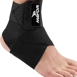 Mayor Adjustable Ankle Brace Foot Pain Relief Compression Bandage for Men and Women Ankle Support (Black)-picture-31