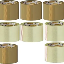 D-fix 8 Pcs, Self Adhesive Brown and Transparent Packing Cello Tape - 65 Meters in Length - 72mm Width, BOPP Industrial Packaging Tape for E-Commerce Box Packing, Office &Home use-picture-17