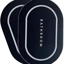 VERVENIX Pack of 2 Quick Dry Soft Water Absorbing Bathroom Rectangular Mat | Anti-Skid & Non-Slip Rubber Doormat for Home, Kitchen, Washroom (Black)-image-69