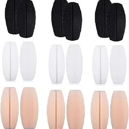milestouch SET OF, Women's Silicone Bra Strap Cushions Non-slip Shoulder Pads, Free Size - WHITE - BLACK - BEIGE Colors - MADE IN INDIA-picture-12