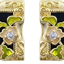 kushal's Fashion Jewellery IVR GRN Gold Polished Copper Trendy Zircon Studs, Best for Casual Wear & Special Occasion-picture-12