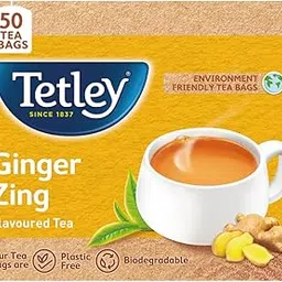 Tetley Ginger Zing Flavoured Chai Black Tea 50 Tea Bags,100 Grams-image-11
