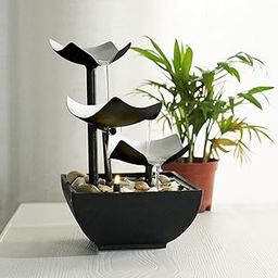 TIED RIBBONS Decorative Tabletop Water Fountain (Metal, 27.9 cm x 12.1 cm) for Indoor Outdoor Home Décor Living Room Garden Hall Table Top Decoration Showpiece Gift Items-picture-3