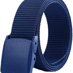 Men's Nylon Canvas Autolock Buckle Free Size Belt-image-1