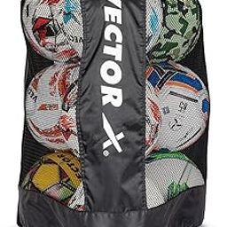 VECTOR X Extra Large Sports Ball Carrying Bag for 9 Balls (Kit Bag) (Black)-picture-13
