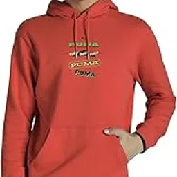 puma Men, WARDROBE ESS Graphic Hoodie, Red Fire, XL, (62961815)-picture-10