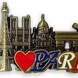 Stylish Paris City Decorative Fridge Magnet, Antique Finish, Premium Metal, Perfect Souvenir, for Home and Kitchen Decoration, Gift Item.-picture-35
