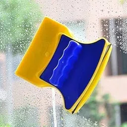 Magnetic Window Glass Cleaner | Doublefaced Glass Cleaner | Double-Side Glazed Two Sided Wiper with 2 Extra Cleaning Cotton Squeegee Washing Equipment Household Magnet |(2) (1)-picture-30