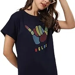 bewakoof Women's Graphic Printed 100% Cotton T-Shirt - Boyfriend Fit, Round Neck, Half Sleeves-picture-33