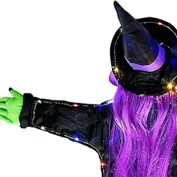 SECRET DESIRE Hanging Witch Decorations Festival Outdoor Decoration for Door Tree Pillars Violet Hair-picture-21