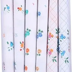 e kysa dailly premium cotton Handkerchief hanky collection for ladies with an easy wash, Size 32 x 32 CM, Pack of 6, White background, Mix Color Prints-picture-37