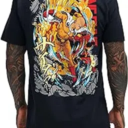 peaceout Anime One Punch Man Printed Cotton Men's T-Shirt (Black)-picture-48