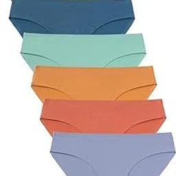 louryn koulyn Seamless Underwear Invisible Bikini No Show Nylon Spandex Women Panties (Pack of 6) (Color May Very)-picture-48