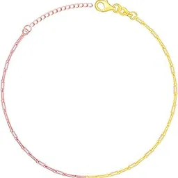 925 silver Triple Tone Link Chain Anklets| Gifts for Women and Girls | With Certificate of Authenticity and 925 Stamp | 6 Months Warranty*-image-23