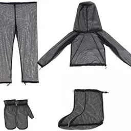 VELURA Outdoor Mosquito Bug Insect Mesh Jacket Trousers Set Camping Protect Net XL|1 x Pair of Arch Support Insoles|Jacket & Pants Sets| Fishing-image-13