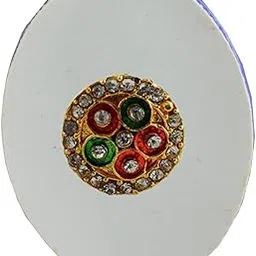 vidhya kangan Handmade Fancy Stone stud Work Saree pin Brooch for Women Jewellery Latest Stylish Crystal Unisex Floral Shape Brooch for Women/Girls (sku-bro2647)-picture-12