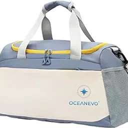 oceanevo Nylon 51 Cm Imported Duffle Bag for Travel Luggage for Men and Women, Multi- Pocket Sports Duffel Bag with Wet Pocket and Shoe Compartment - 51 x 22 x 26 Cm - Blue - 1 Year Warranty-picture-46