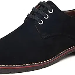 aramish Men's Suede Leather Derby Lace Up Formal Shoes-picture-10