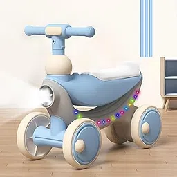 Toyshine Musical Twist Scooter for Kids | Light Up Ride-On Car, Fun Twisting Bike with Music & LED Wheels for Kids Boys Girls Age 1–3 (Blue Mushroom)-image-0