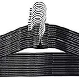 IVAAN Stainless Steel Hangers Black, Metal Clothes Hanger with Plastic Coating, 16 Inches Wide, Set of 20 (Black)-picture-21
