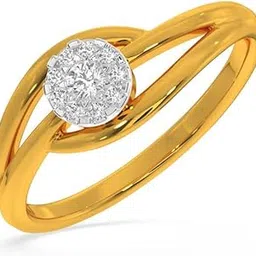 kisna 14k / 18k Real Gold & Diamond Ring | Diwali, Rakhi Rakshabandhan Gift for Sister/Bhabhi/Women | With Certificate of Authenticity & BIS-Hallmarked Gold Jewellery | Liyana Diamond Ring-picture-23