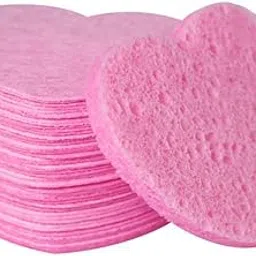 20Pcs Pink Heart Shaped Facial Sponge, Cotton Pads for Makeup Removal, Face Sponges for Cleansing, Gentle Exfoliation, Travel Friendly,Skin Care for Women-picture-43