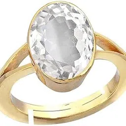 bague Natural certified Panchdhatu white Topaz Ring Adjustable (7.25)-picture-28