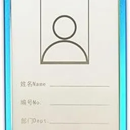 Premium Metal ID Card Holder with Lanyard Slot – Durable Office Identity Card Badge Holder for Men & Women | Vertical Design | Blue Frame | Ideal for Corporate, School, and College Use (3) image 1