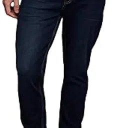 Men Dark Blue Regular Fit Mid-Rise Stretchable Jeans-image-59