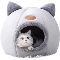 Cats Deep Sleep Cozy Cat Nest Self-Warming Collapsible Cuddle Bed Soft Pet Nest Cat Caves for Indoor Cats Pet Tent Beds for Cats Puppy Small Dogs-picture-19