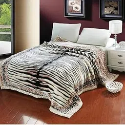 Ultra Soft Luxurious Embossed Very Warm Korean Mink Single Bed Blanket Double ply, Supersoft Blanket with Ultra Soft Satin Multicolor (Lightweight) (Multicolor16)-image-34