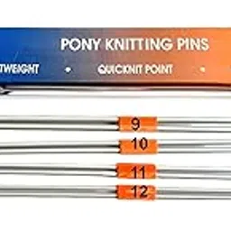 Artonezt Single Point Knob Lightweight Aluminium Knitting Pins/Knitting Needles (Grey, Size No. 9 to 12, Length 25cm) Along with Neck Needles Set of 4 (Size No. 10)-picture-13
