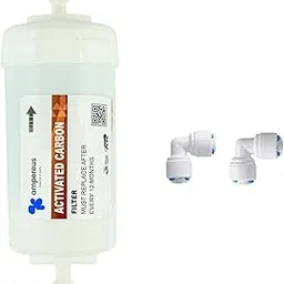 AMPEREUS RO 4 Inch Post-Carbon Filter + 2pcs Connector, Suitable for Kent, Aquagaurd & Other All Major Brand & Non Brandad RO Water Purifier-picture-17