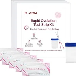 B-Arm Rapid Ovulation Test Strip Kit for Women with 5 Strips & 1 Reusable Container| 99% Accurate & Quick Results in 5 Mins| At Home Fertility Kit| Monitors 5 Most Fertile Days for Planning Pregnancy-image-4
