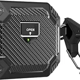 Amazon Basics Deluxe Shock-Absorbing Protective Case with Keychain for AirPods 3 | Visible Front LED | Sleek Design (Black)-picture-26