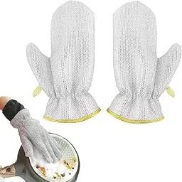 METALIYA Steel gloves for cleaning utensils, for kitchen, scrubber, steel joona, juna, dishes, cloth, rough scrub for best cleaning, hand gloves,Multipurpose washing rags (2)-picture-20